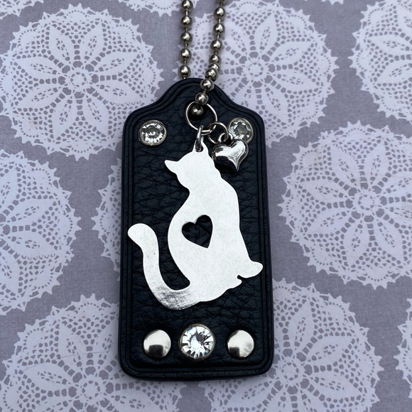 Coach Handbags - Coach Custom Cat Heart Hang Tag